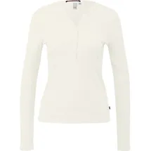 QS Geripptes Longsleeve Beige XXL