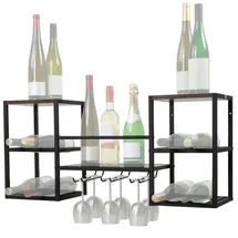 Zelsius Weinregal 88 x 25 x 40 cm Schwarz