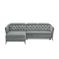 smart Ecksofa mit Kopfteilverstellung Kavita , grau , Maße (cm): B: 254 H: 85 T: 199.0