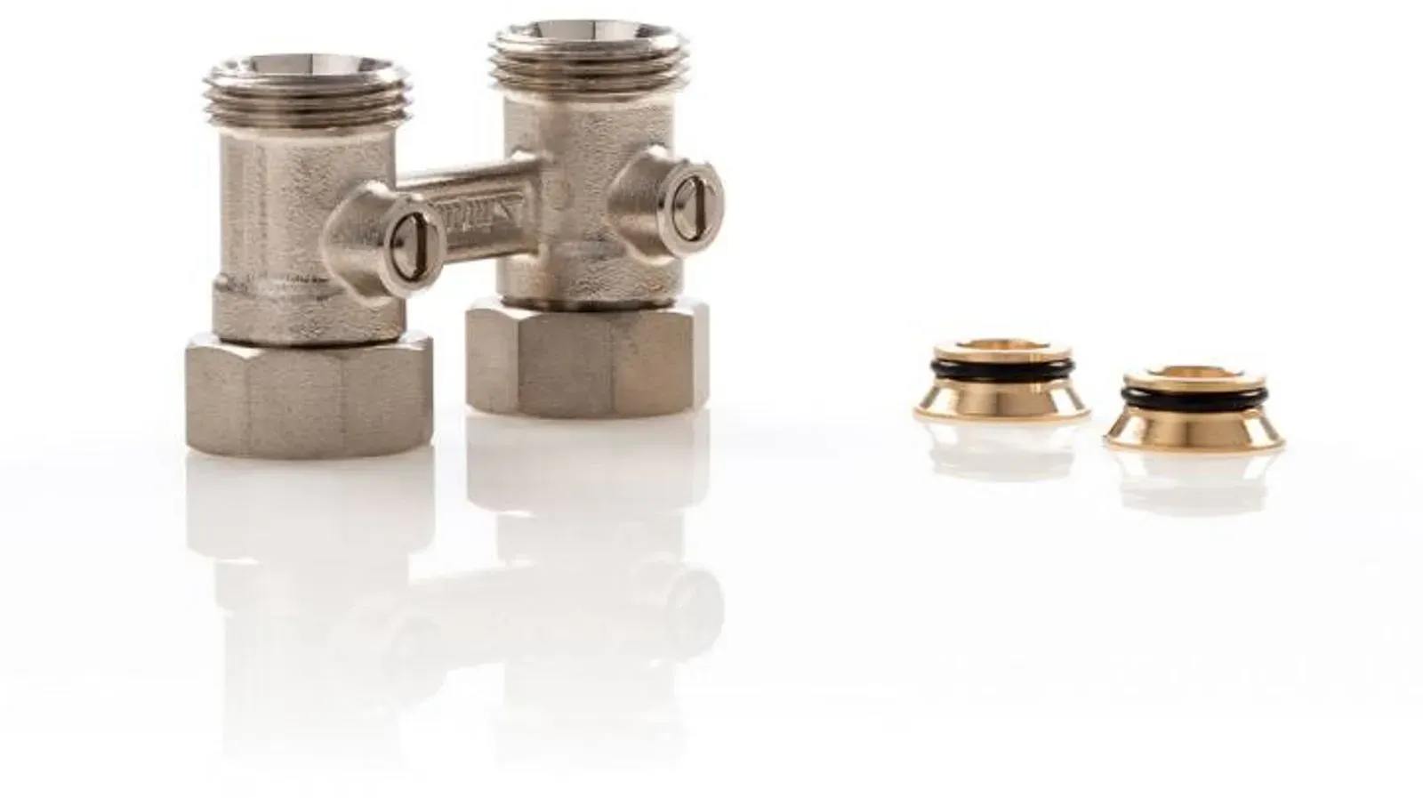Simplex Hahnblock D2/50 Standard, Durchgangsform, für Heizkörper mit 3⁄4 Zoll AG