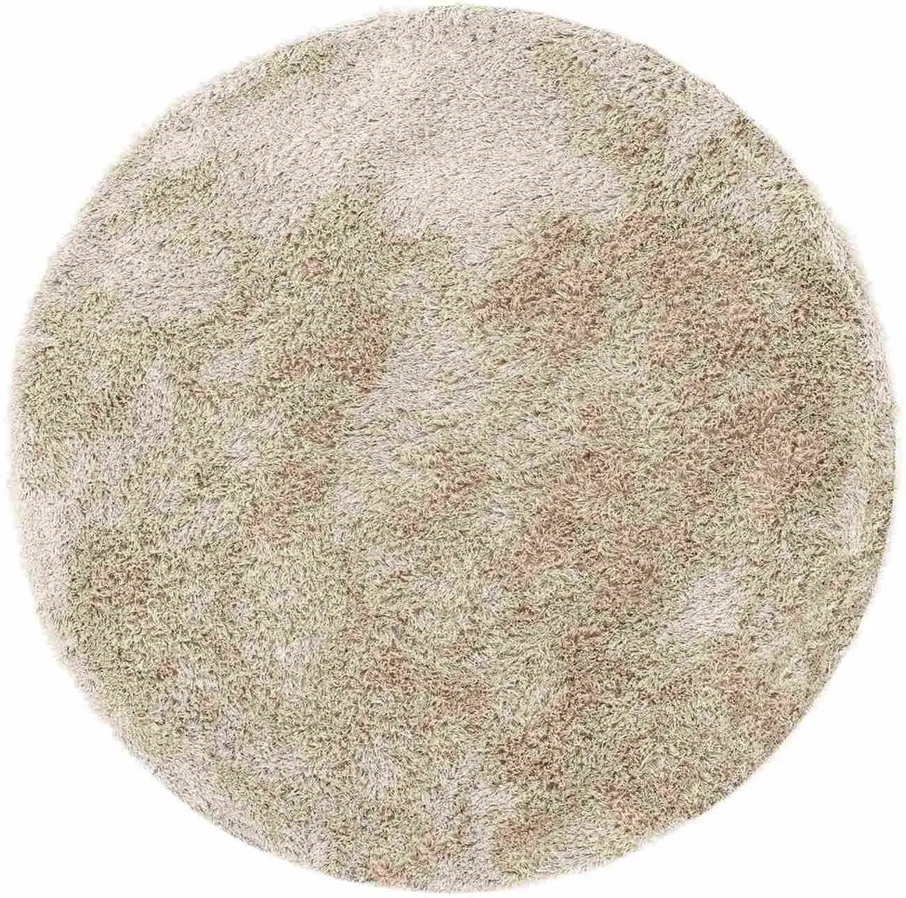 Teppich Crown aus Stoff, modern rund, Beige, Ø 250 cm, weiche Qualität für Dein Zuhause