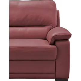 Egoitaliano "Doris, modernes Designersofa, Ledersofa mit erstklassiger Sitzqualität", edle Detailverarbeitung, perfekte Polsterung, aus hochwertigem Leder rot