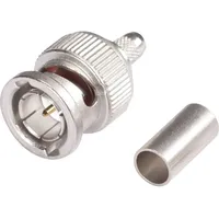 HICON BNC0.6/2.8HD BNC-Steckverbinder Stecker, gerade 75Ω 1St.