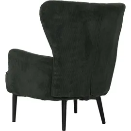 Mendler Lounge-Sessel HWC-K37 Cord 75 x 80 x 75 cm dunkelgrün mit Kissen