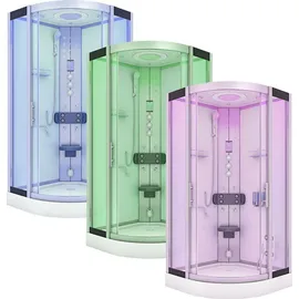 SeniorBad Dampfdusche Dusche Duschkabine D58-60T3-EC Duschtempel Sauna 100x100 cm