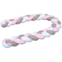 babybay Nestchenschlange 200cm weiß/beige/rosé (501970)