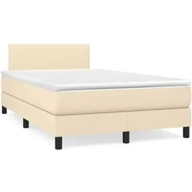 vidaXL Boxspringbett 120 x 200 cm Creme