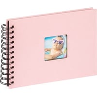 walther design Fotoalbum rosa 23 x 17 cm Spiralalbum mit Cover-Ausstanzung, Fun SA-109-BR