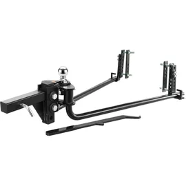 Vevor Anhängerkupplung 453 kg, Anhängevorrichtung, Lastverteilungskupplung mit 50 mm Schaft, 58,7mm Kugel, Anhänger-Stabilitätskontrolle zur Lastnivellierung, schwarz pulverbeschichtet