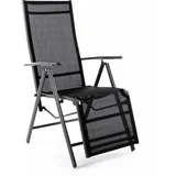 VCM Alu Klappstuhl 60 x 60 x 46 cm schwarz