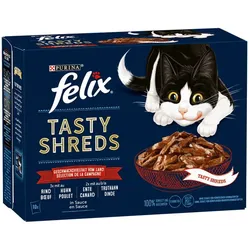 Felix Tasty Shreds Geschmacksvielfalt vom Land 10x 80G