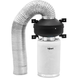 Hillvert Hillvert, Belüftungssystem, Abluftset Aktivkohlefilter, Rohrventilator, Abluftschlauch Ø 130 mm Auslass