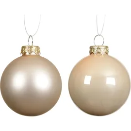 Christmas Decorations Weihnachtskugeln Glas 10cm 4 Stück - Perle
