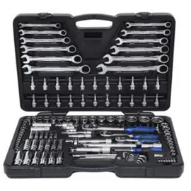 KS Tools CHROMEplus Steckschlüssel-Satz 1/4 Zoll + 3/8 Zoll + 1/2 Zoll 124-tlg.