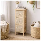 Hti-Living Kommode Melia schmal 26 x 32 x 62 cm Weiß