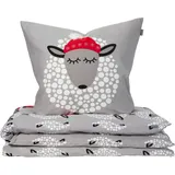 SCHIESSER Sippa - Feinbiber, - 2-teilig - 155 x 220 Cm - grau,