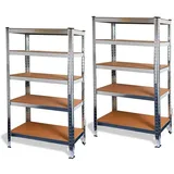 Ondis24 Steckregal Metall 70 x 148 x 30 cm grau