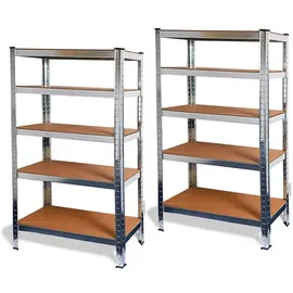 Ondis24 Steckregal Metall 70 x 148 x 30 cm grau