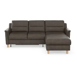 sit&more Ecksofa »Farö L-Form« inklusive Federkern, wahlweise mit Bettfunktion und Bettkasten