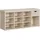 VASAGLE Schuhbank 30 x 104 x 48 cm gepolstert / naturbeige-cappuccinobeige