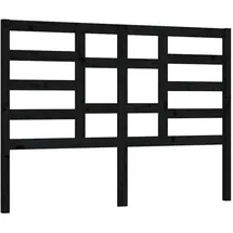 vidaXL Bett-Kopfteil Schwarz 166x4x104 cm Massivholz Kiefer