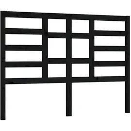 vidaXL Bett-Kopfteil Schwarz 166x4x104 cm Massivholz Kiefer