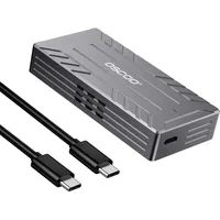 OSCOO 40Gbps USB4.0 M.2 NVMe Enclosure, Active Cooling Design with Built-in Fan, Aluminum Alloy Heat Dissipation, Portable External SSD Case - SSD Not Included