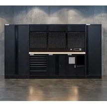 feistos Werkstattschrank Holz/Metall/Stahl 12 Schwarz