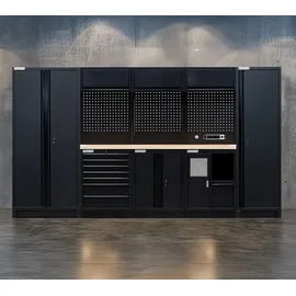 feistos Werkstattschrank Holz/Metall/Stahl 12 Schwarz