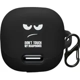 kwmobile Hülle kompatibel mit Anker Soundcore Liberty 4 NC Hülle - Silikon Kopfhörer Schutzhülle Case Cover Weiß Schwarz Schwarz