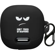 kwmobile Hülle kompatibel mit Anker Soundcore Liberty 4 NC Hülle - Silikon Kopfhörer Schutzhülle Case Cover Weiß Schwarz Schwarz