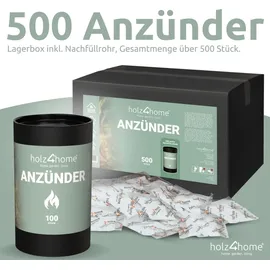 holz4home® Grillanzünder 500 Stück wasserdicht weiß
