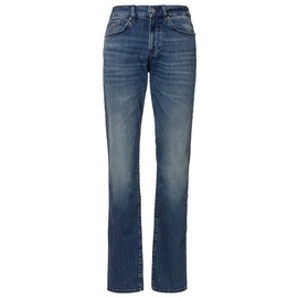 Boss Regular Fit Jeans mit Label-Applikation Modell 'Re.Maine', Bleu, 36/32