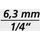 Gedore Vierkant-Griff 1/4" 2098 (6171480)