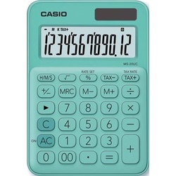 Casio Tischrechner MS 20 UC, grün 12-stelliges Display