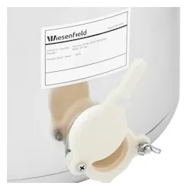Wiesenfield Honigeimer 50 L mit Sieb, Deckel und Quetschhahn Edelstahl