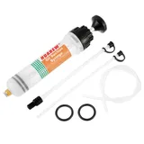 HUAREW Ölabsaugpumpe, 200ml Handpumpe Ölabsaugpistole mit Füllstandanzeige mit Schlauch, Öleinfüllpumpe Geeignet für Motoröl, Getriebeöl, Hinterachsöl und Kühlflüssigkeit