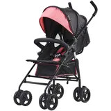 Vevor Leichter Kinderwagen Schwarz/Pink