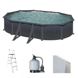 Gre Granada Ovale 610x375x132cm - Stahlwandpool