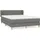 vidaXL Boxspringbett mit Matratze Dunkelgrau 140x200 cm Stoff