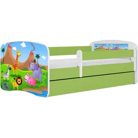 raumhirsch furniture Kinderbett Safari 80 x 180 cm Holzwerkstoff grün