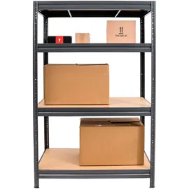 Stier Fachbodenregal Stahl 1770x1600x600 mm grau 4 Böden