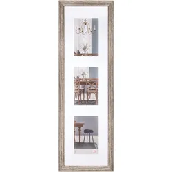 walther + design Fiorito Holz Galerie Bilderrahmen 3x 10x15 cm, NUSSBAUM