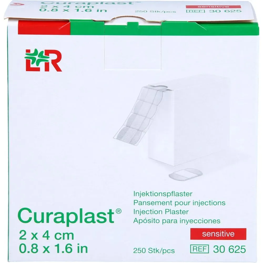 CURAPLAST Inj.-Pflaster sensitiv 2x4 cm 250 St