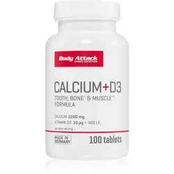 Body Attack Calcium +D3 Tabletten für gesunde Zähne 100 TABL