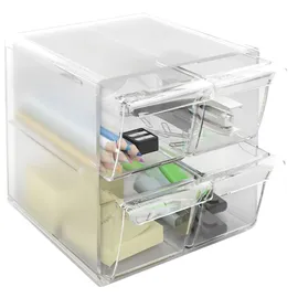 Archivo 2000 6704CSTP Schubladenbox, 4 kleine Schubfächer
