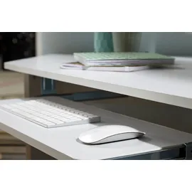 FineBuy Eckschreibtisch Computertisch ROM Weiß mit Ablage PC Schreibtisch