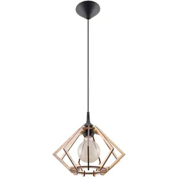 Pendelleuchte Pompelmo Holz natur Lamellen E27