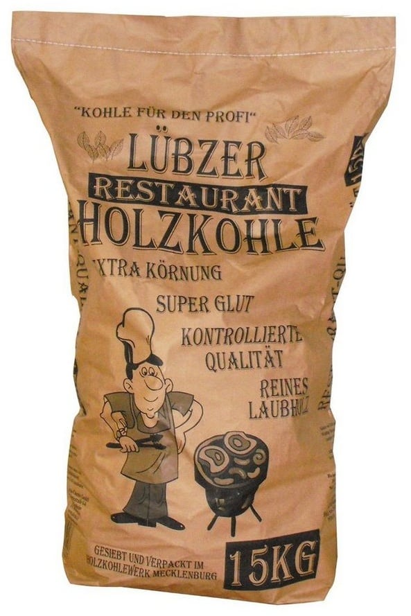 favorit Anzündkamin Favorit 1500 Grillkohle Restaurant Holzkohle Kohle 15kg Gastrokohle Lübzer