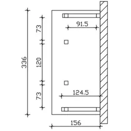 SKANHOLZ Vordach Paderborn 6 336 x 156 cm grau